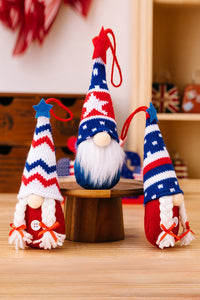 Thumbnail for Set of 4 Independence Day Knit Hanging Ornament Gnomes - 7.5