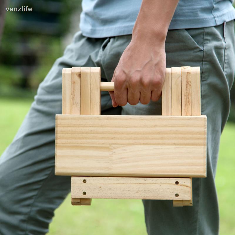 Vanzlife Foldable Solid Wood Stool, Chair - Portable, Foldable Stool - SMALL - [23 DAY DELIVERY] -