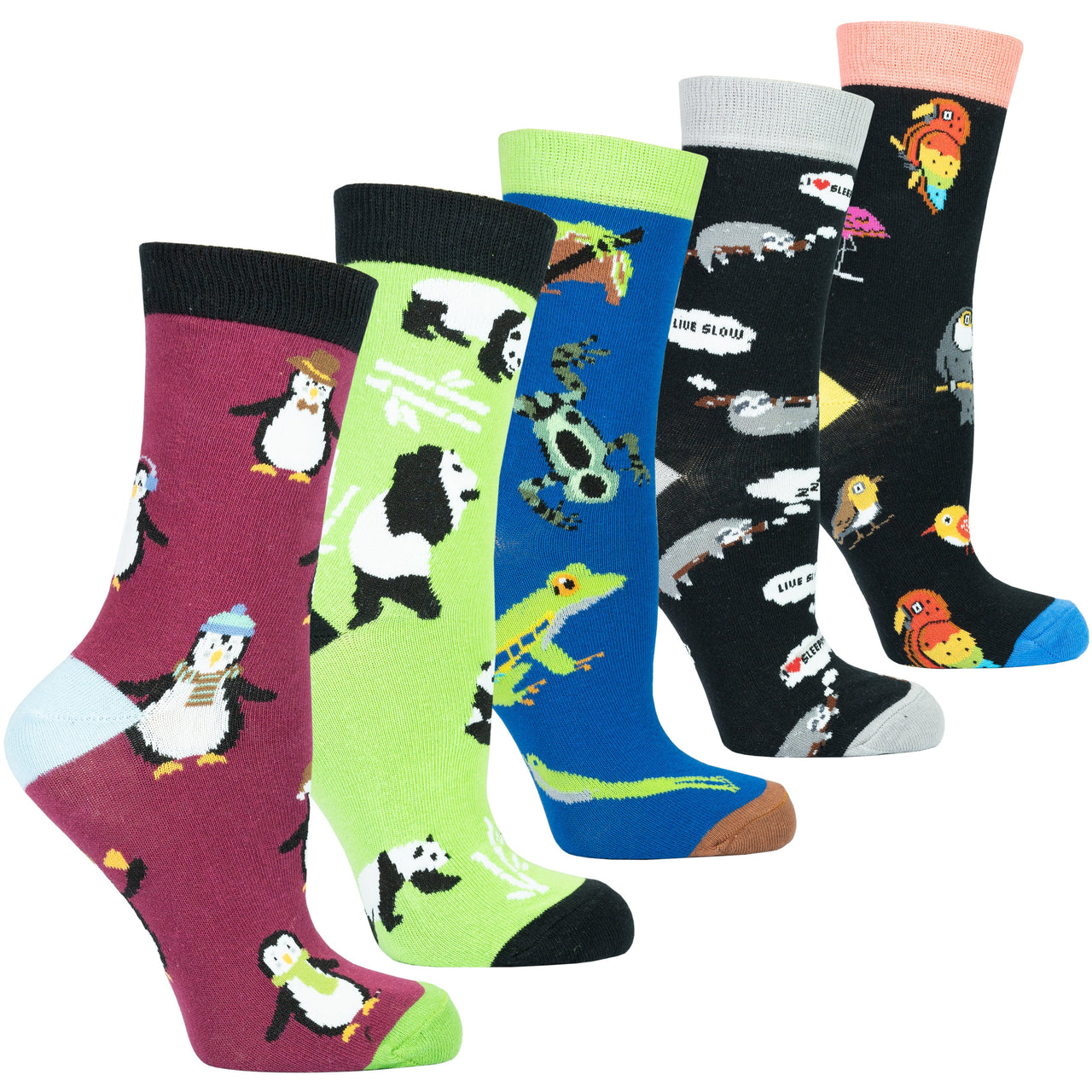 Women's Wildlife Socks Set - 5 PACK -