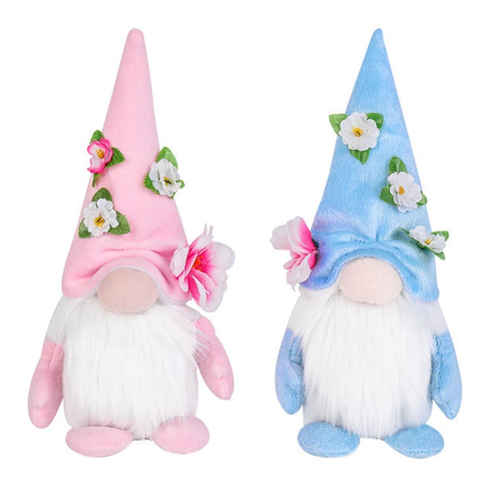 Flower Gnomes,  Handmade Swedish Tomte Spring Easter Gnomes  - 9.84" - [14-20 DAY DELIVERY] - 2 COLORS -