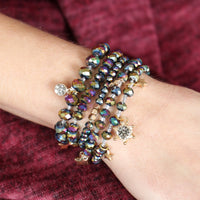 Thumbnail for Riah Fashion - Glass Beads Charm Bracelet Set - 8 COLORS