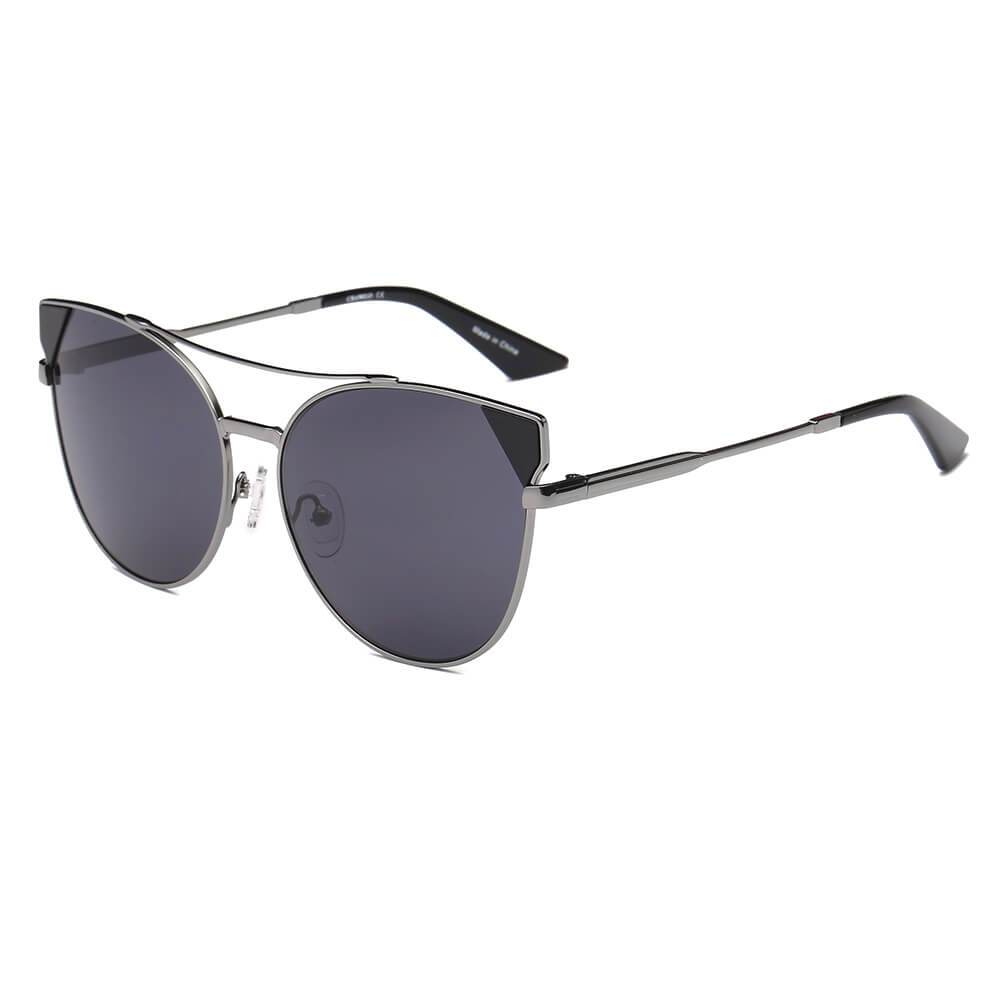 Clarkston | CA02 - Women's Trendy Mirrored Lens Cat Eye Sunglasses - 5 COLORS -