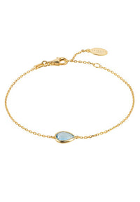 Thumbnail for LATELITA - Pisa Mini Teardrop Bracelet Gold Blue Topaz -