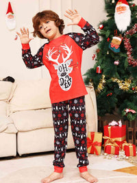 Thumbnail for KIDS Reindeer Graphic Top and Pants Set - T -