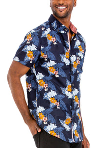 Thumbnail for WEIV - Digital Print Hawaiian Short Sleeve Shirt -