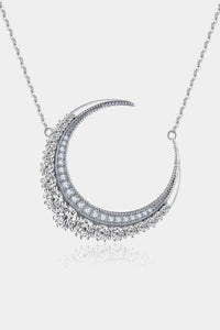 Thumbnail for 1.8 Carat Moissanite Crescent Moon Shape Pendant Necklace