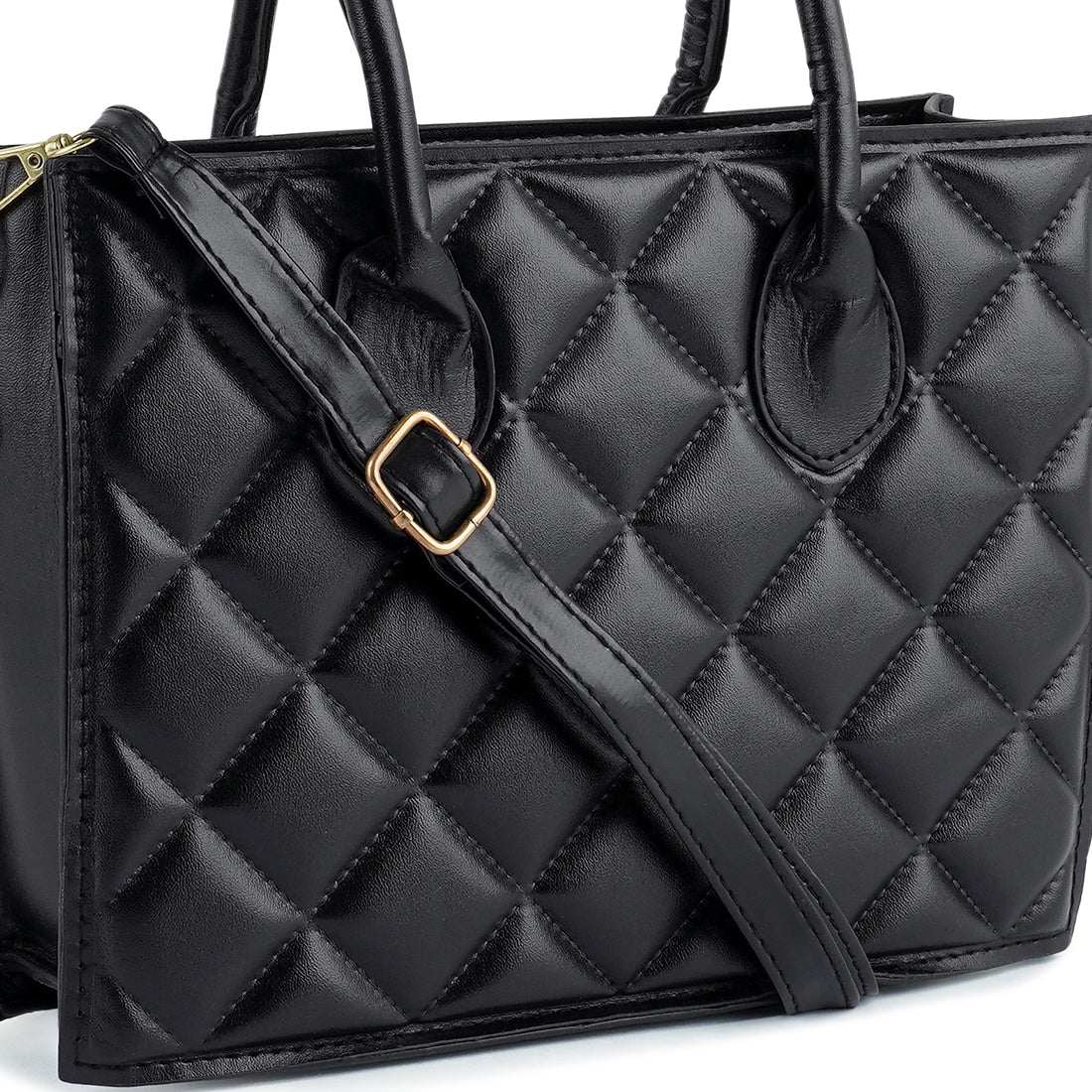 London Rag - Quilted Structure Hand Bag - 3 COLORS -