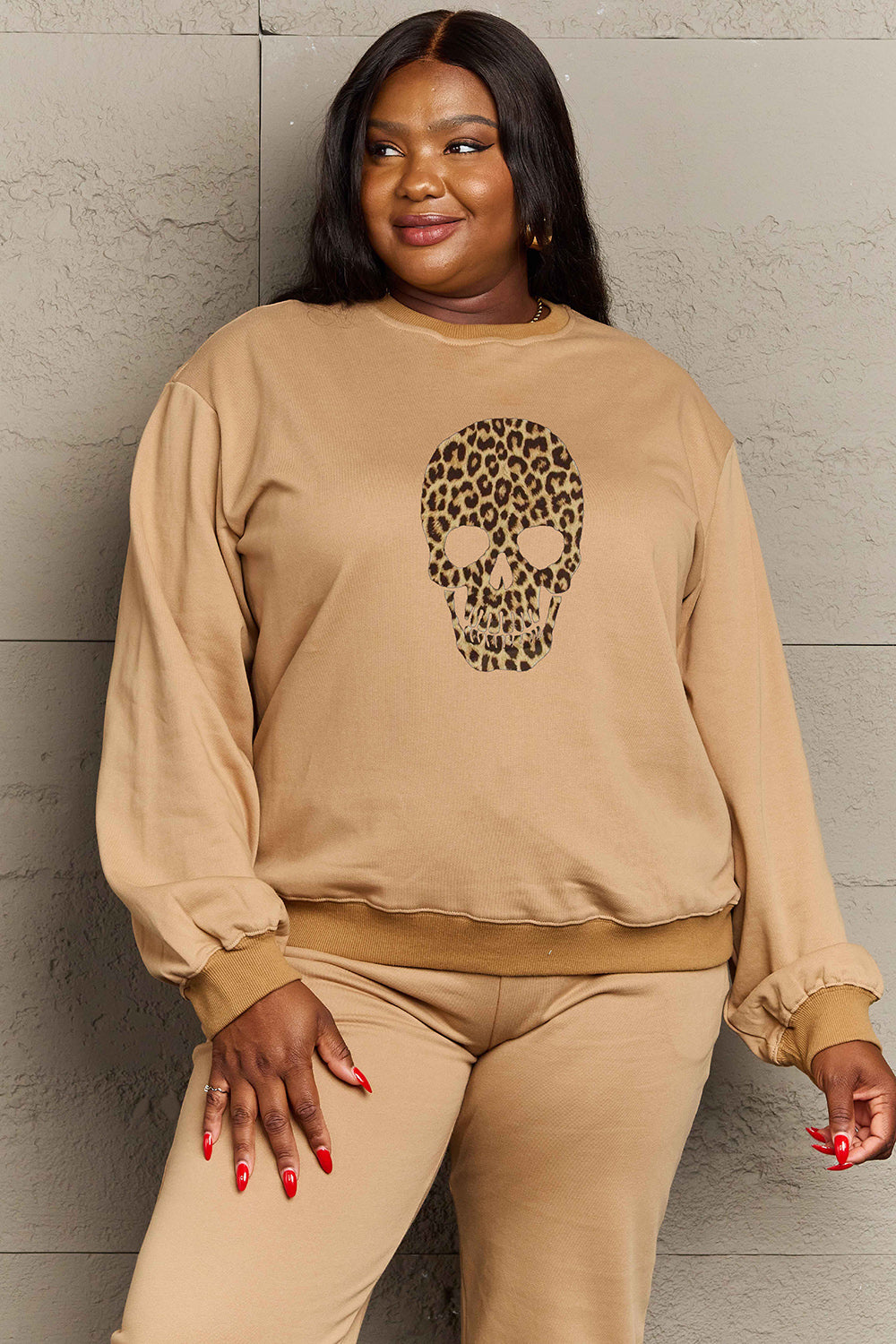 Drop Shoulder Graphic Sweatshirt - T - 6 COLORS -