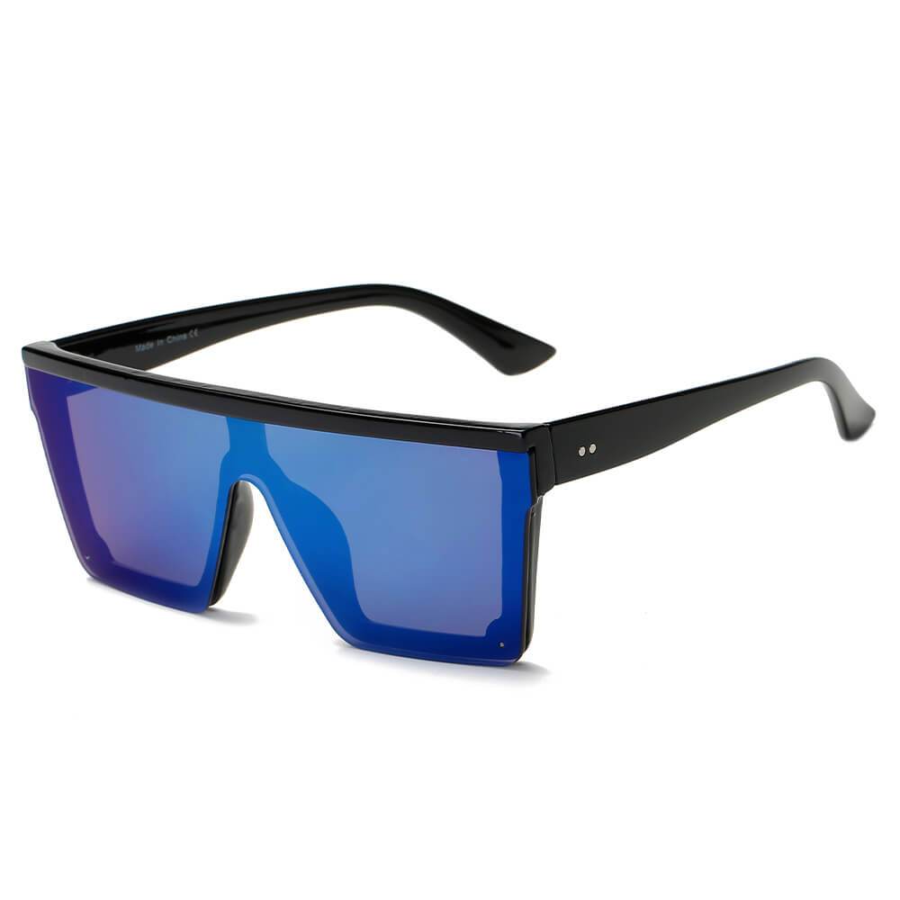 Guelph | S2069 - Flat Top Square Oversize Fashion Sunglasses - 4 COLORS -