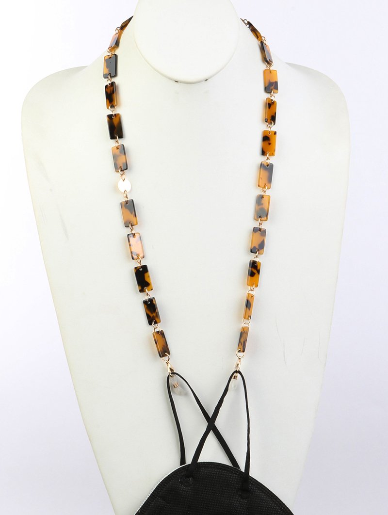 BCNY - Stylish Squared Links Mask Holder Necklace