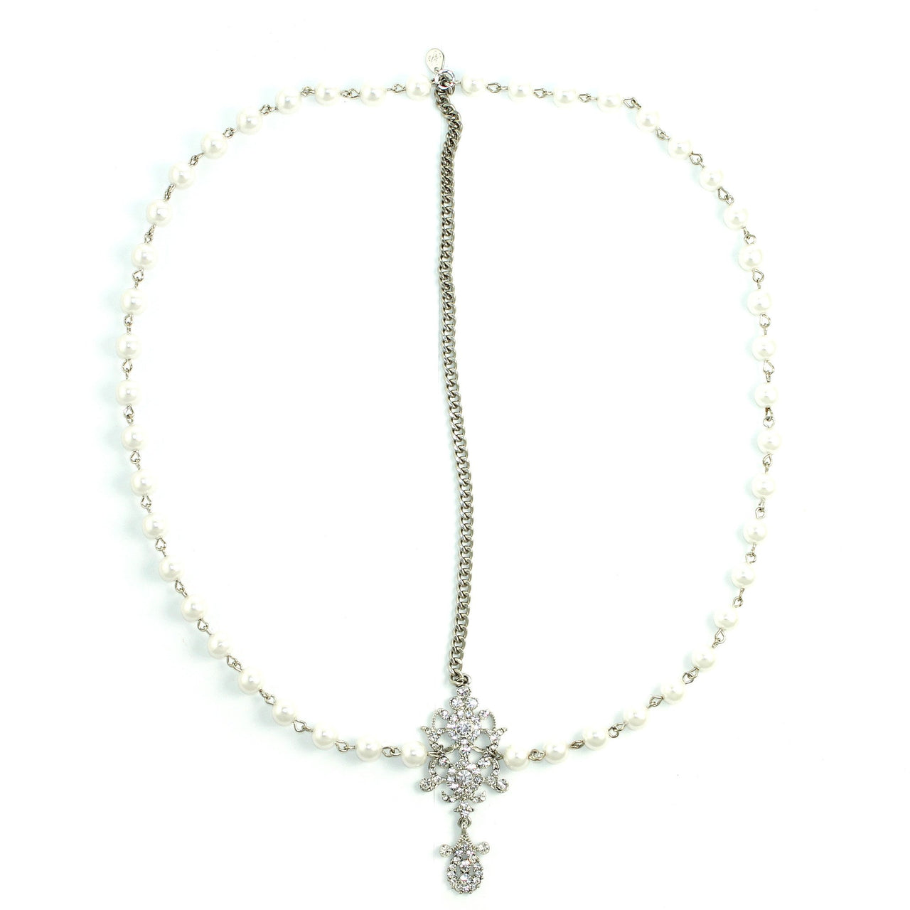 KRISTIN PERRY - Draping Pearls Chain Headpiece - 3 COLORS -