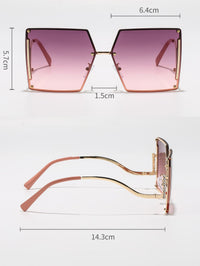 Thumbnail for BCNY - Chic Square Studded Frame Sungasses - 1 COLOR -