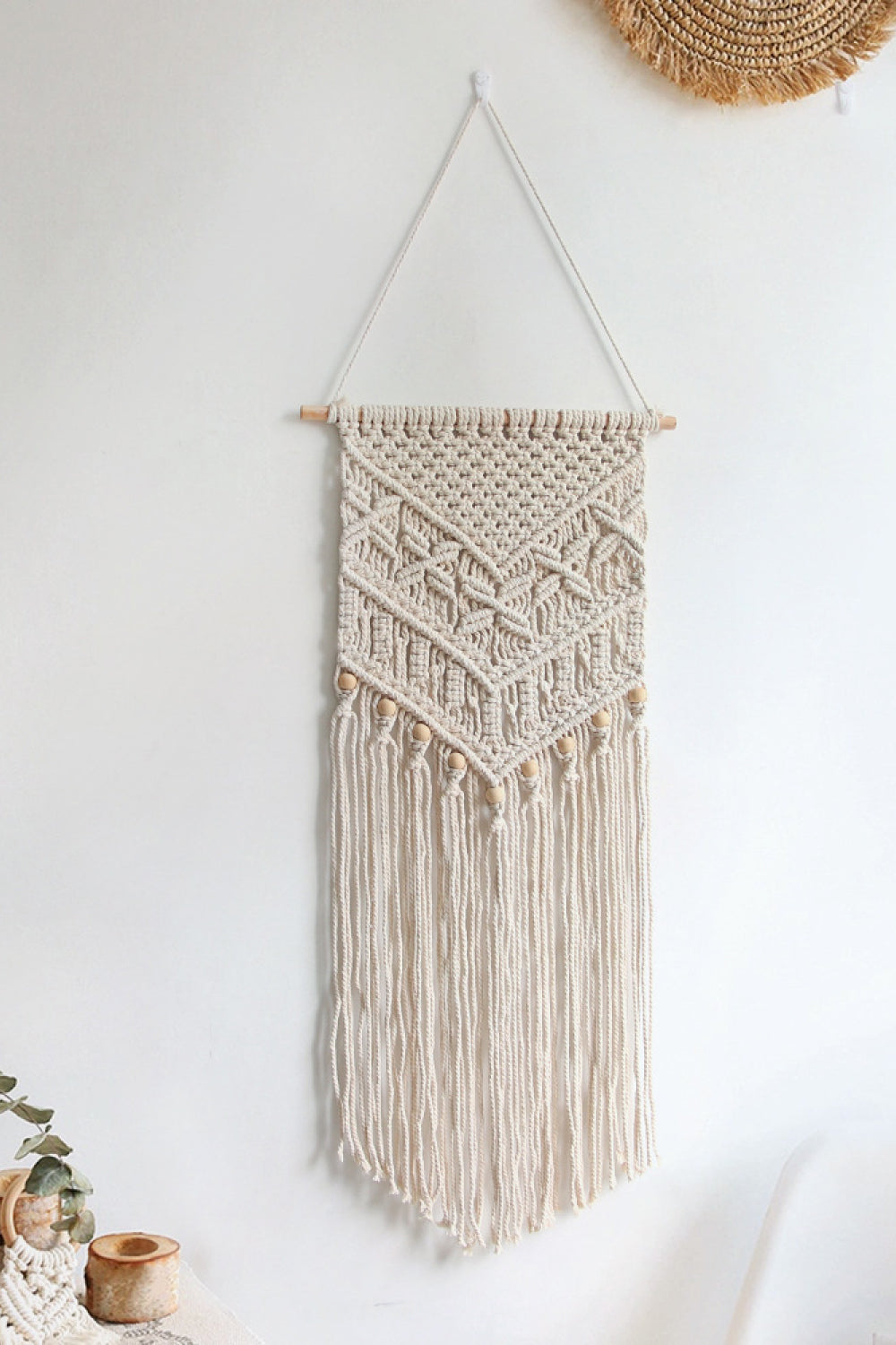 Macrame Fringe Wall Hanging - 35.4" X 15.7" - T - 1 COLOR -