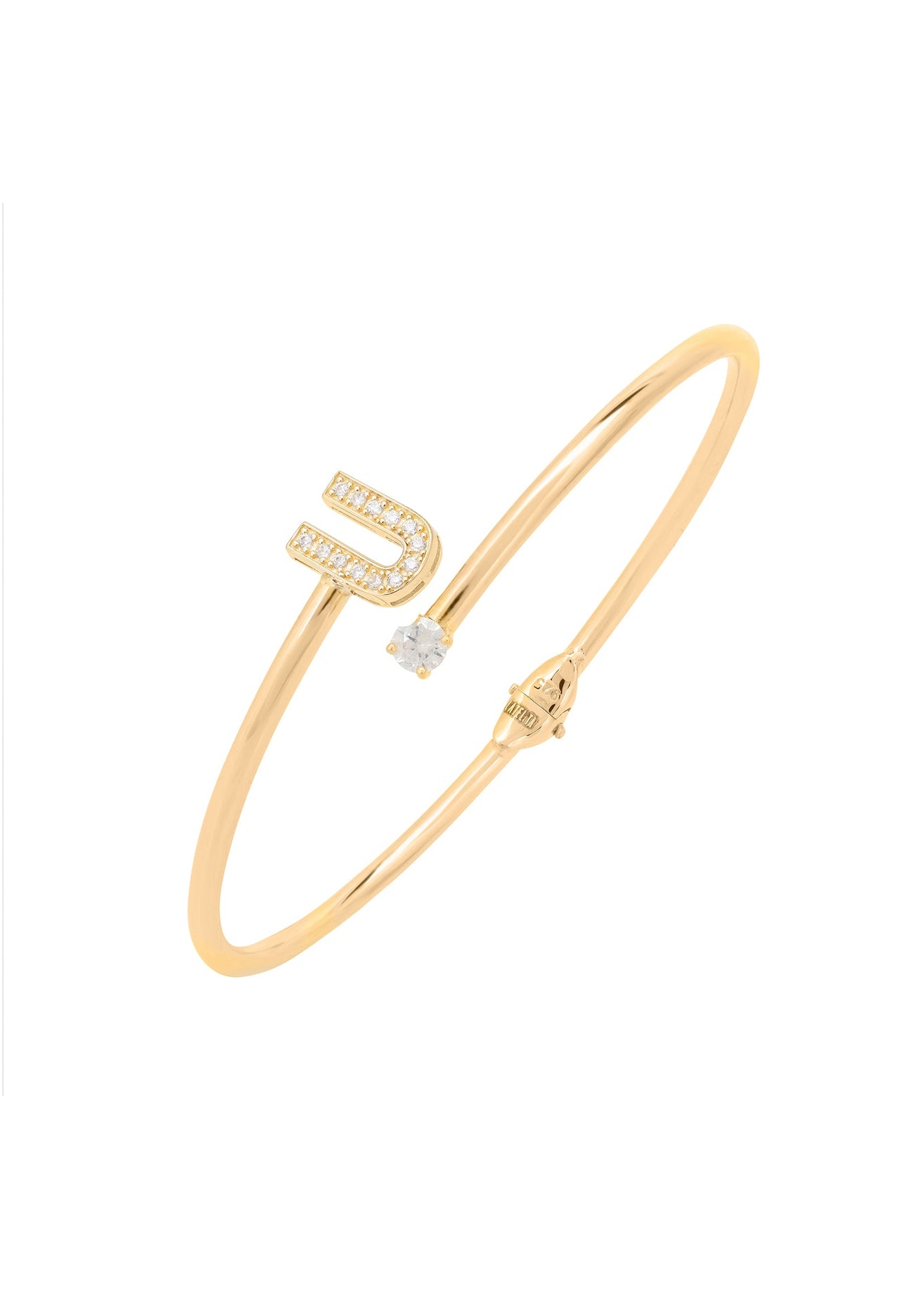 Initial Bangle Gold U -