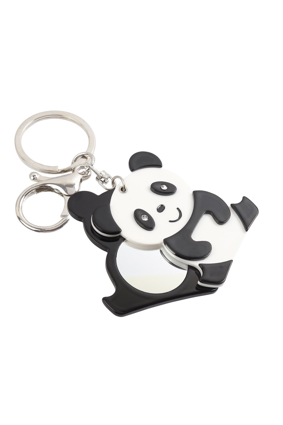 Riah Fashion - Cute Panda With Mirror Keychain -