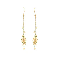 Thumbnail for Gena Myint - Cascading Peach Moonstone Cluster Earrings -