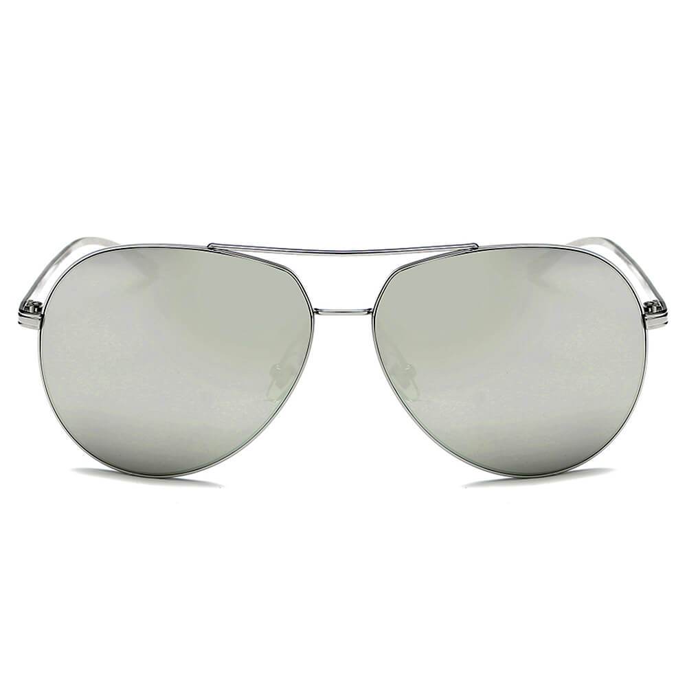 Estero | CD01 - Oversize Mirrored Lens Aviator Sunglasses - 5 COLORS -