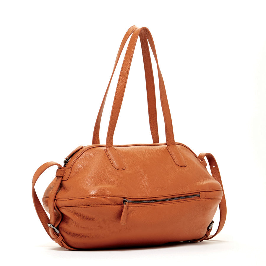 Catherine Leather Satchel Bag Brown -