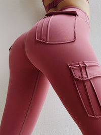 Thumbnail for High Waist Active Leggings with Pockets - T - 4 COLORS -