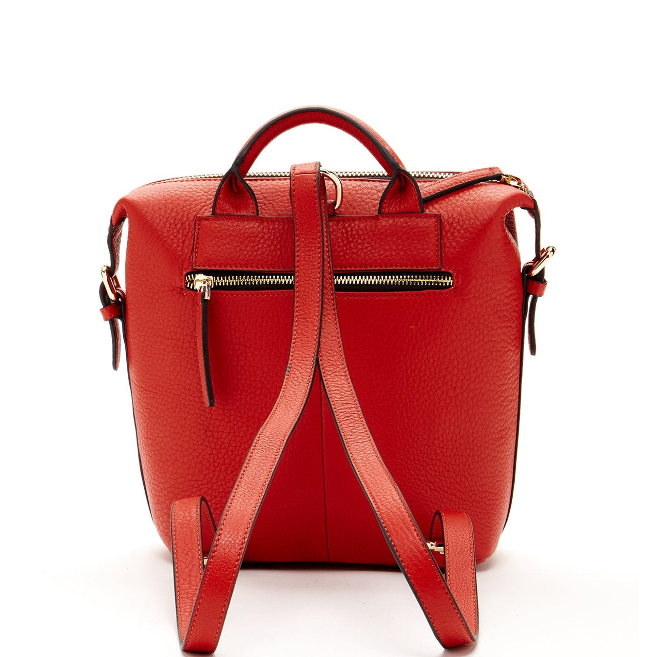 Ashley Red Leather Backpack Purse -