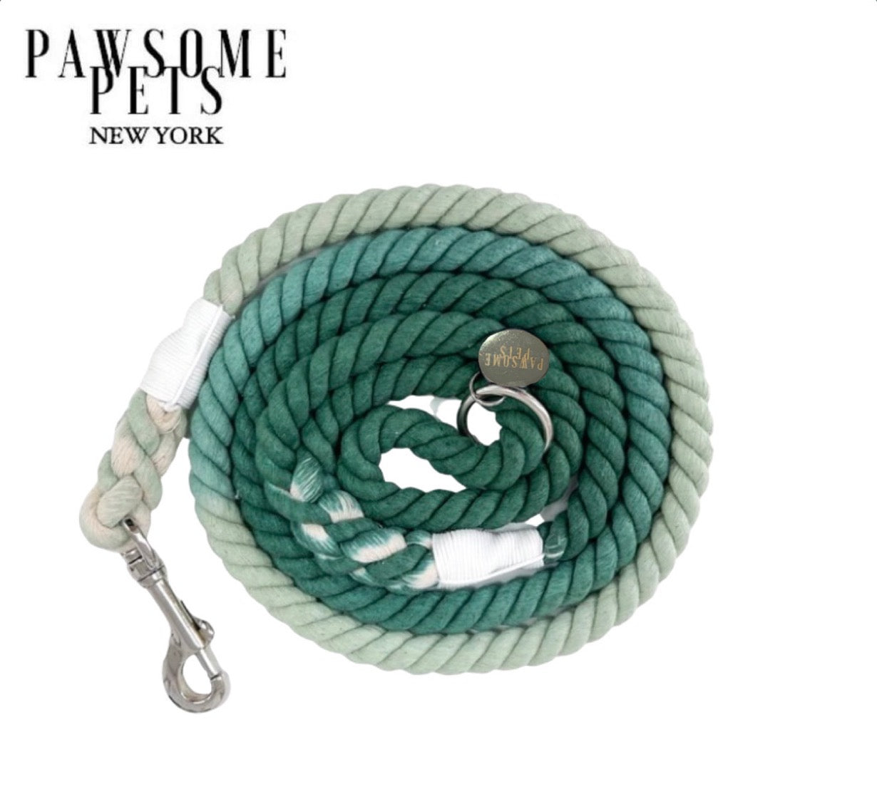 Rope Leash - Ombre Venetian Green -