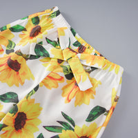 Thumbnail for Square Neck Tank and Sunflower Print Pants Set - 2 PCS. - T - 1 PATTERN -