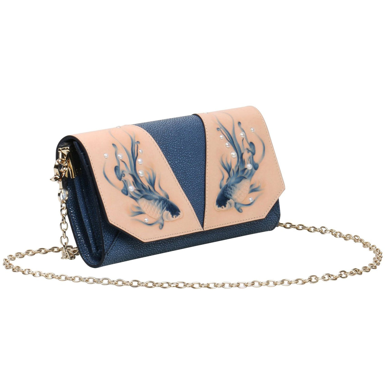 Fish Blue Crossbody Clutch - 1 COLOR -