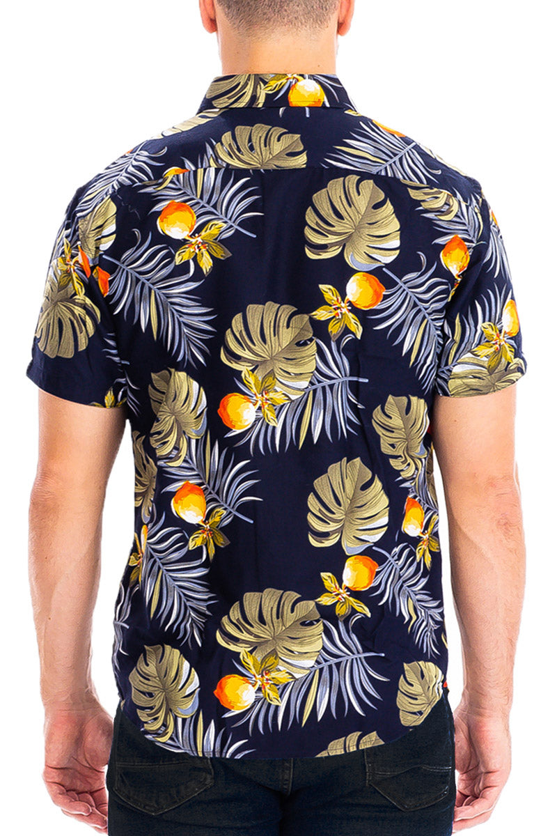 WEIV - Digital Print Hawaiian Short Sleeve Shirt -