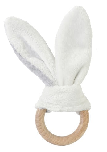 Newcastle - Bunny Wooden Teether (Grey) by Happy Horse -