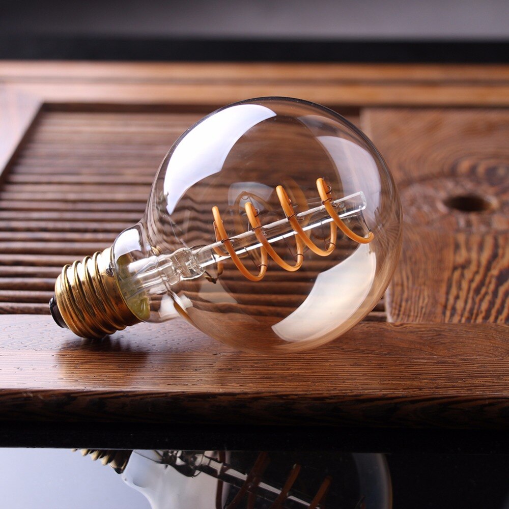 Retro Dimmable LED Edison Bulb E27 3W Gold Spiral Filament ST64 G125 Ampoule LED Lamp Incandescent Chandelier Decorative Lighting - [15 DAY DELIVERY] - 13 BULB TYPES - 2 WATTAGES -