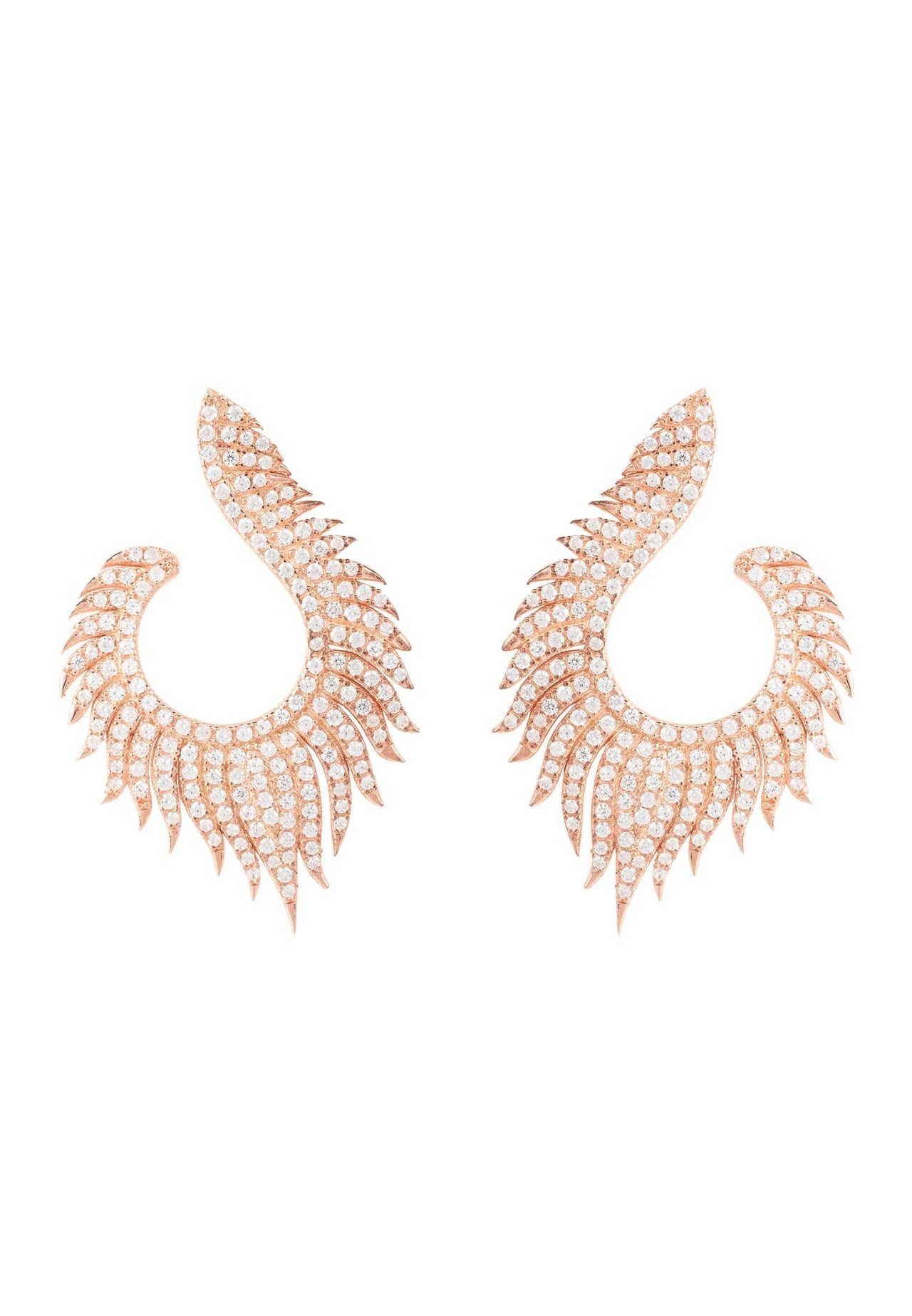 LATELITA - Flame Hoop Earrings Rosegold -