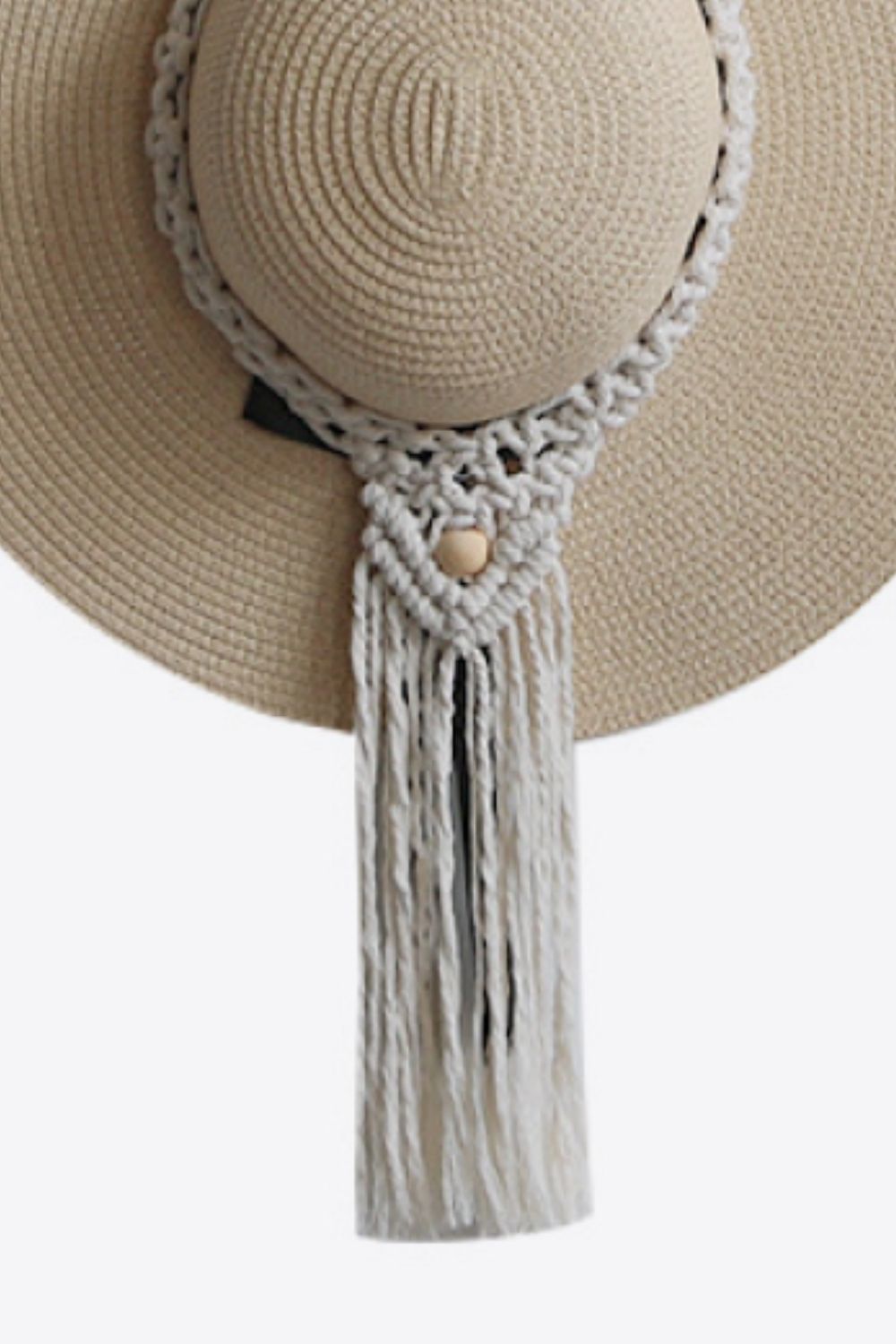 Macrame Single Hat Hanger - HAT NOT INCLUDED - T - 32.3" X 2.75" - 1 COLOR -