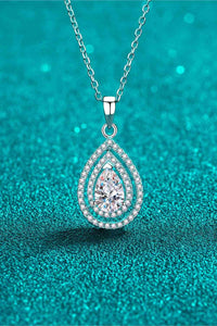 Thumbnail for 1 Carat Moissanite Teardrop Pendant Necklace