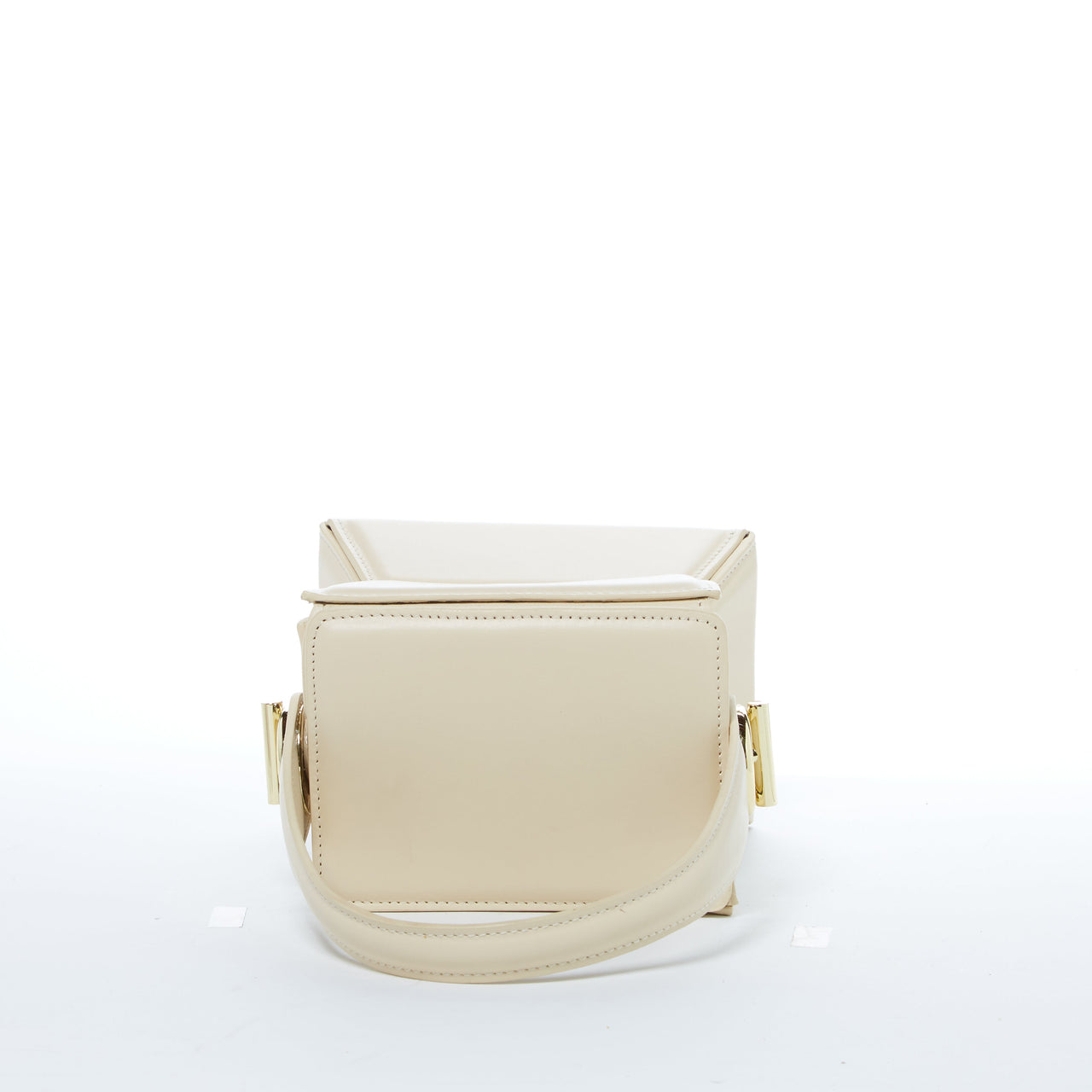 Amber Leather Bucket Bag Creamy Off White -