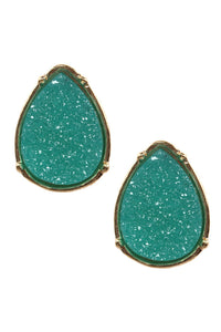 Thumbnail for Druzy Teardrop Post Earrings - 17 COLORS -