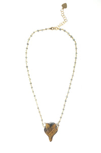 Thumbnail for Gena Myint - Labradorite and Tiger Eye Fox Necklace -