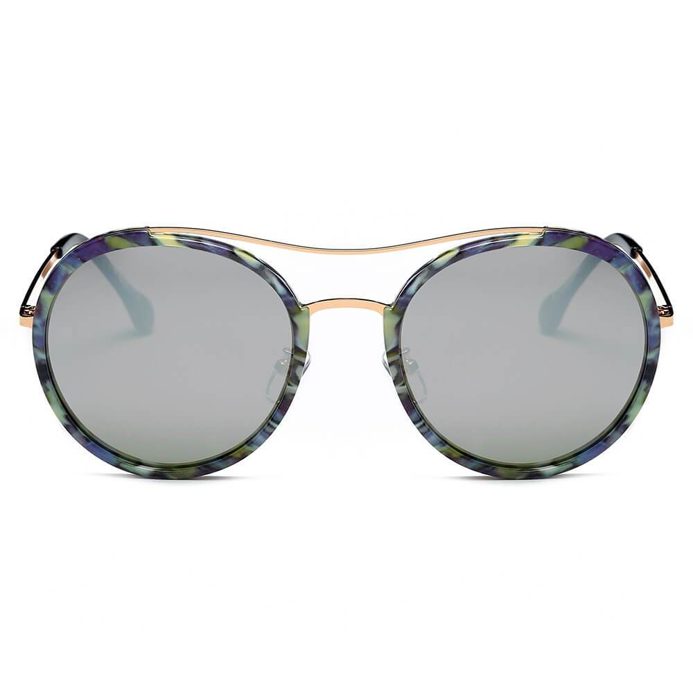 Emporia | CA14 - Retro Polarized Lens Circle Round Sunglasses - 6 COLORS -