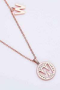 Thumbnail for Moissanite U to Z Initial Pendant Necklace