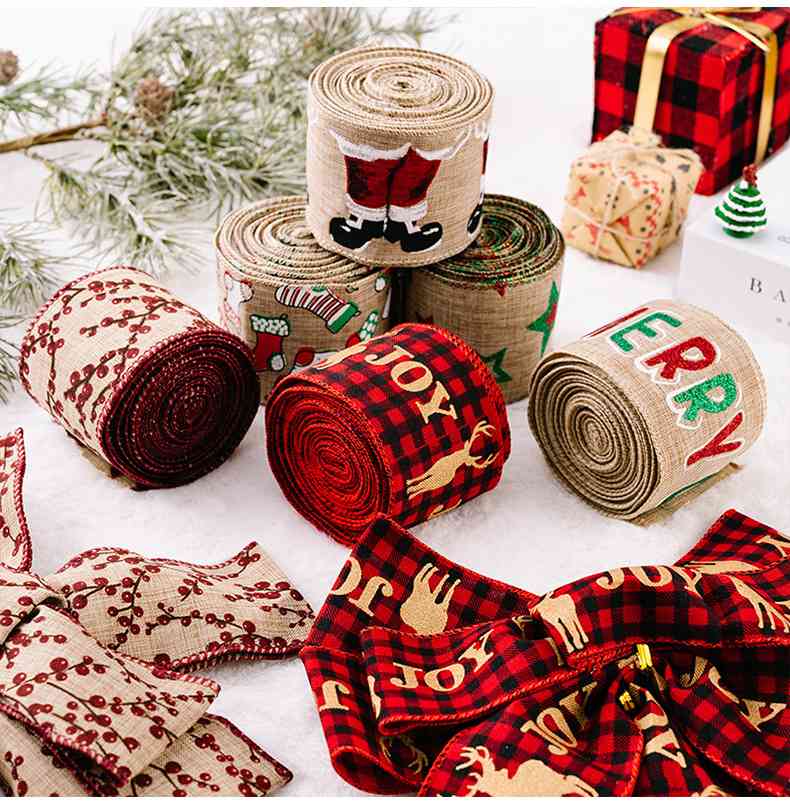 Christmas Polyester Ribbon - [5-10 DAY DELIVERY] - T - 9 PATTERNS/STYLES -