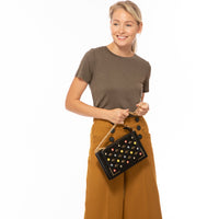 Thumbnail for Black Studded Crossbody Clutch -