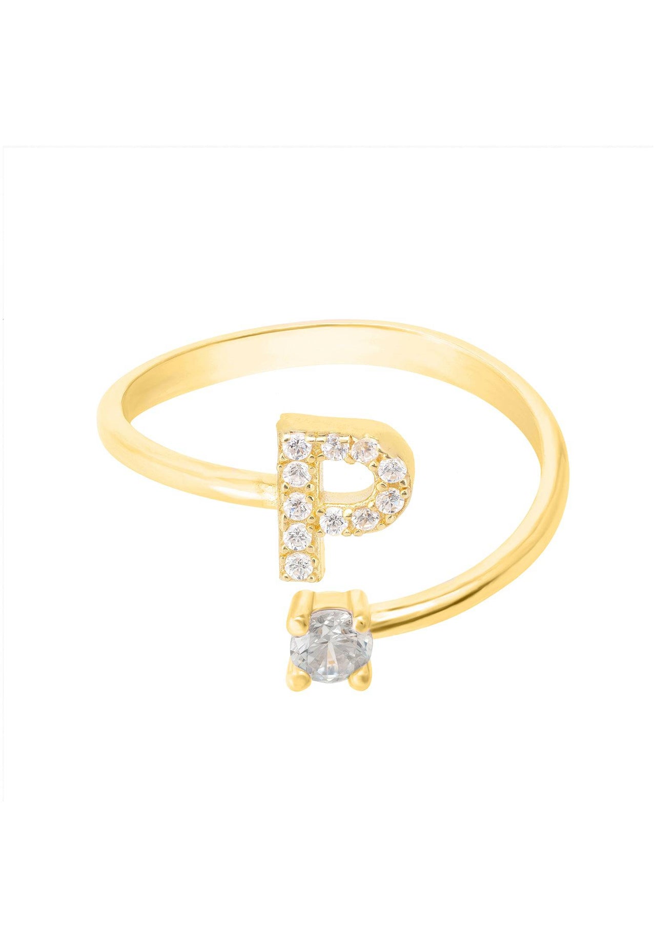 Initial Ring Gold P -