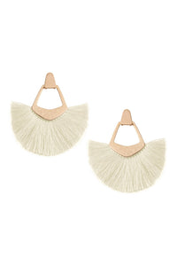 Thumbnail for Riah fashion - Fan Tassel Post Dangle Earrings - 15 COLORS -