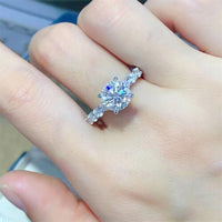 Thumbnail for 2 Carat Moissanite 925 Sterling Silver Ring