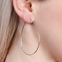 Thumbnail for Large Teardrop Brass Earrings - 3 FINISHES -