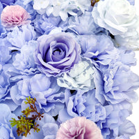 Thumbnail for Artificial Flower Wall Backdrop Panel 40cm X 60cm Mixed Lilac Flowers -