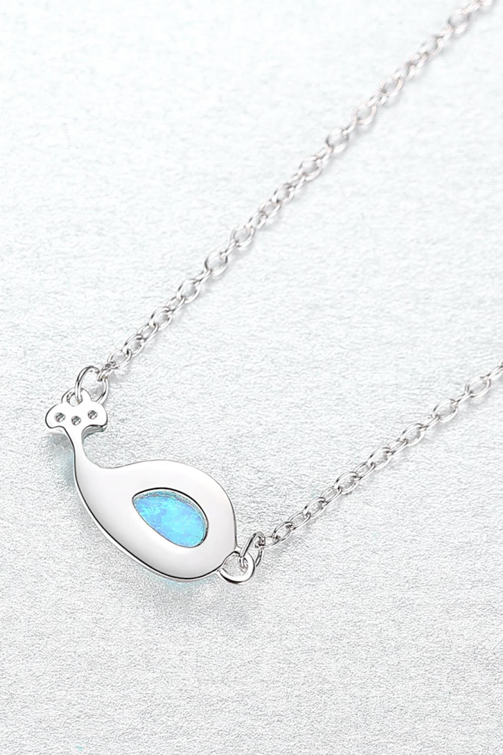 Opal Dolphin 925 Sterling Silver Necklace - T - 1 COLOR -