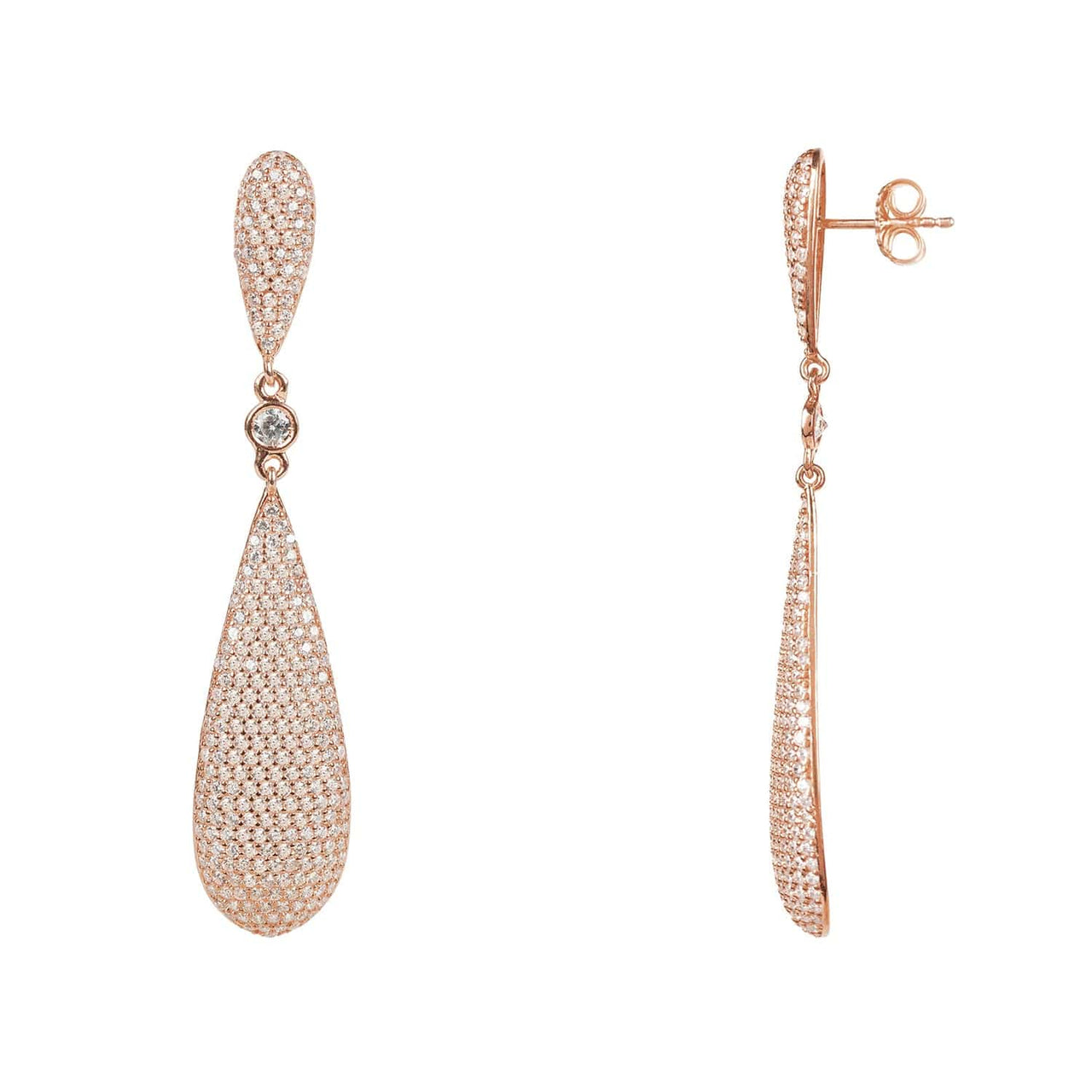 LATELITA - Coco`s Long Drop Earrings Rosegold -