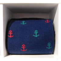 Thumbnail for Summer Ties - Anchor Socks - Men's Mid Calf - Port & Starboard - 1 COLOR -