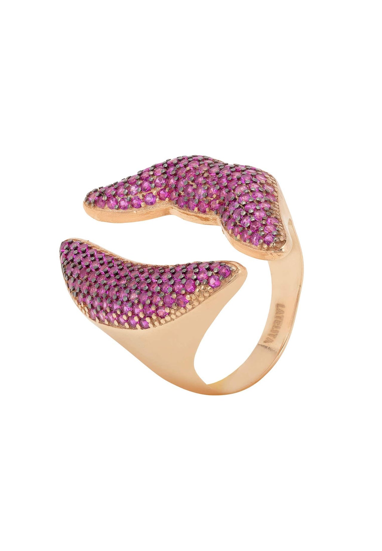 LATELITA - Kiss Me Lips Ring Rosegold - 1 SIZE FIT -