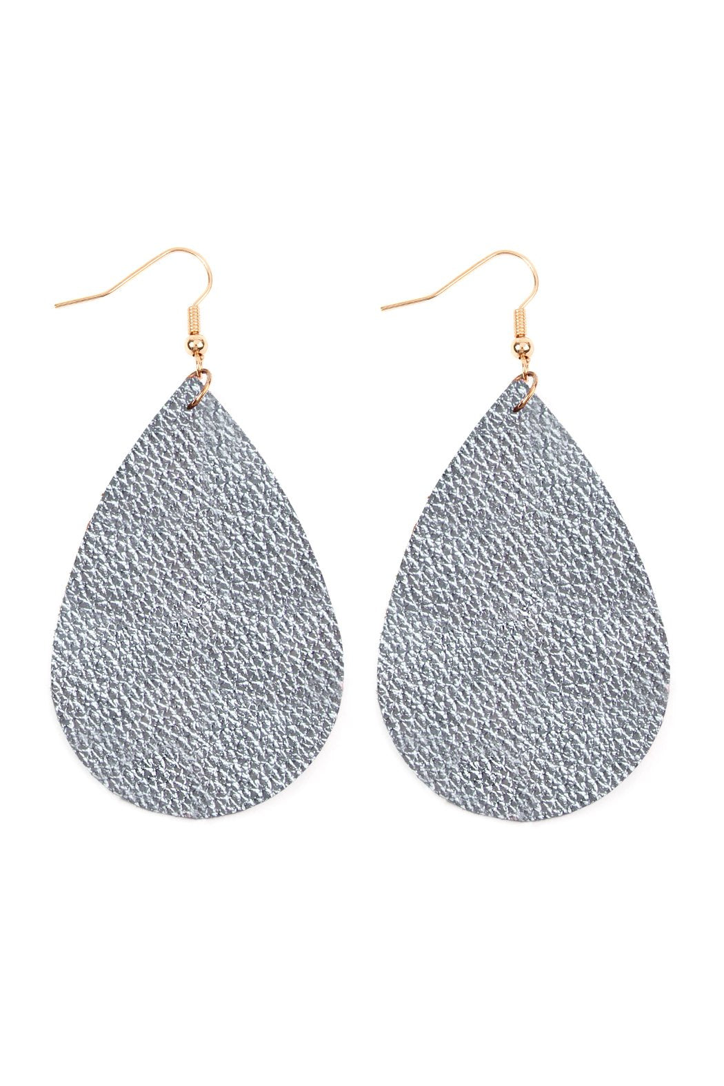 Teardrop Leather Earrings - 18 COLORS -